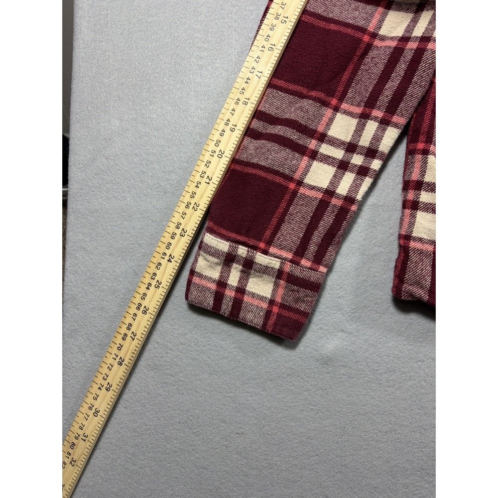 Volcom Red Plaid Flannel Shirt Men's Medium Outdoors Skate Surf - Picture 4 of 7
